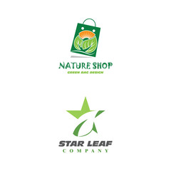 Leaf and Shutter Lens Aperture for Nature Photographer logo design inspiration