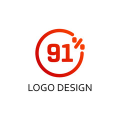 Ninety one percent for logo company design