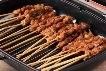 Homemade Indonesian Lamb Satay (Sate Kambing) is Popular Menu for Idul Adha (Eid al Adha).  S