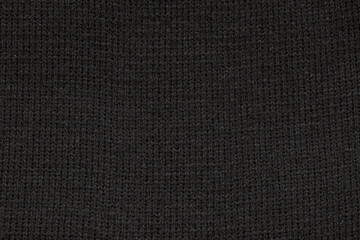 Fototapeta na wymiar Black texture of the fabric of a winter hat. Fabric texture. 