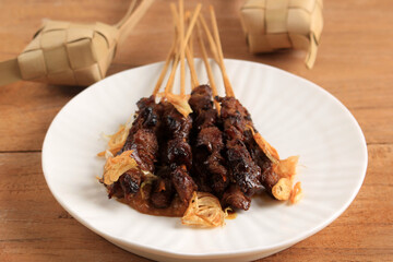 Homemade Indonesian Lamb Satay (Sate Kambing) is Popular Menu for Idul Adha (Eid al Adha).