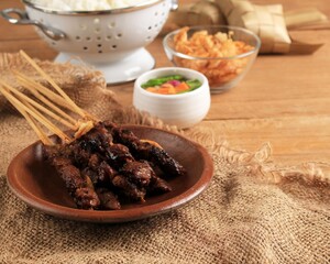 Homemade Indonesian Lamb Satay (Sate Kambing) is Popular Menu for Idul Adha (Eid al Adha).  S