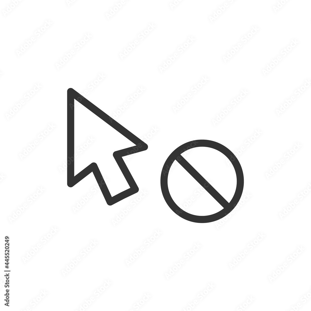 Poster cursor minimal line icon.