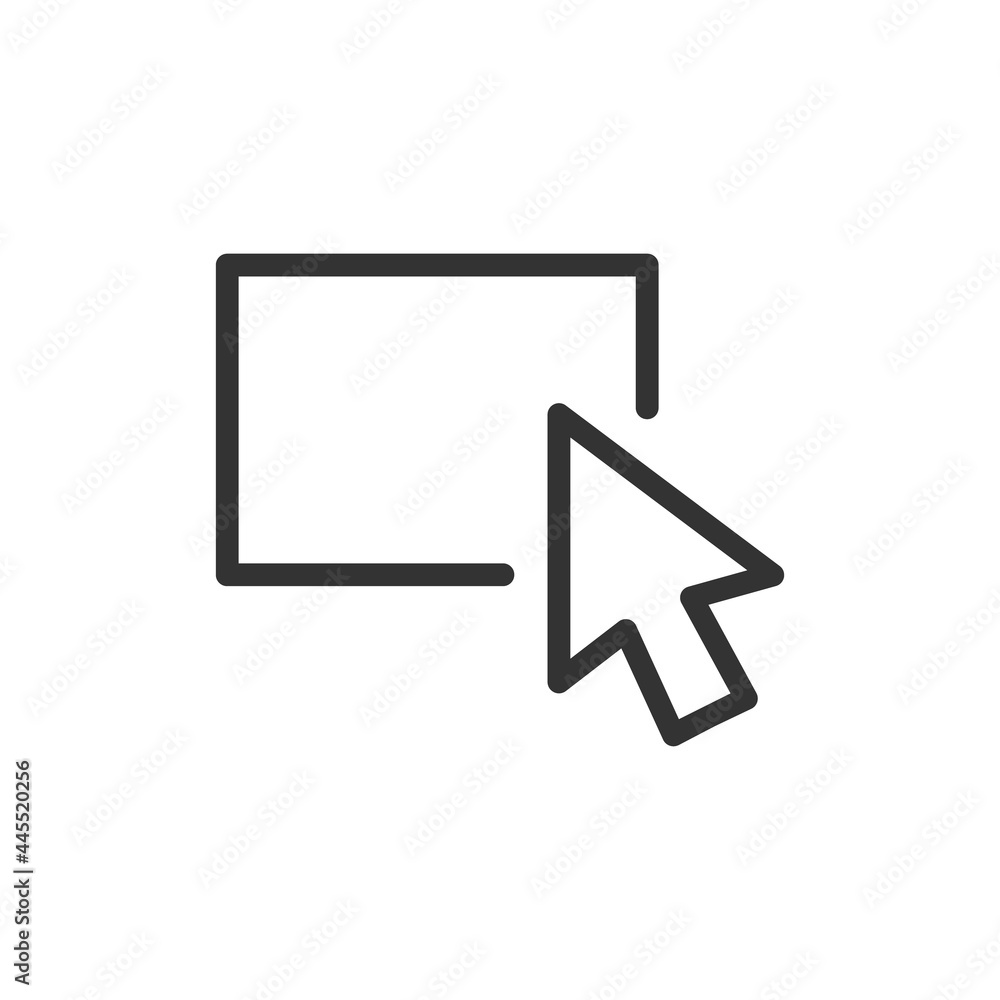 Poster premium cursor line icon for app, web and ui.