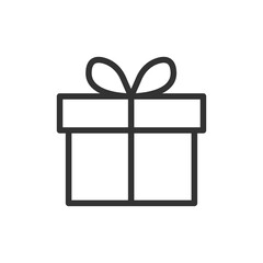 Gift line icon in trendy style.