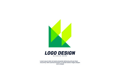 awesome creative company brand with multicolored transparent and flat design