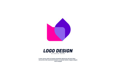 stock illustrator abstract creative company brand identity with multicolored transparent