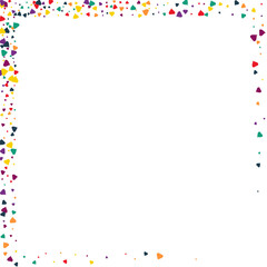 Colorful Leaf Vector White Background. Green Confetti Chaotic Card. Isolated Foliage Pattern. Yellow Foliage Illustration.