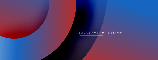 Abstract overlapping lines and circles geometric background with gradient colors