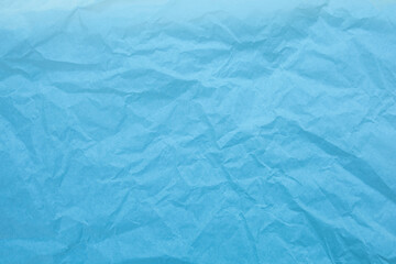 Blue paper with wrinkles texture use for background