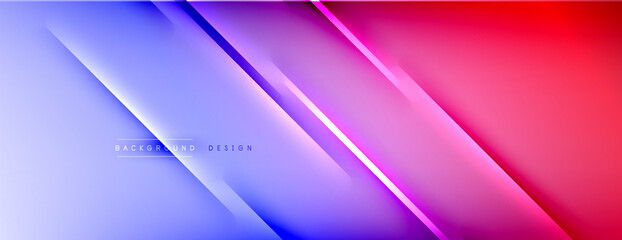 Abstract background. Shadow lines on bright shiny gradient background.