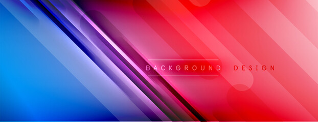 Abstract background - lines composition created with lights and shadows. Technology or business digital template. Trendy simple fluid color gradient abstract background with dynamic