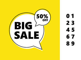 Big Sale banner template design.  Vector illustration.