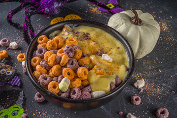 Funny halloween cereal breakfast
