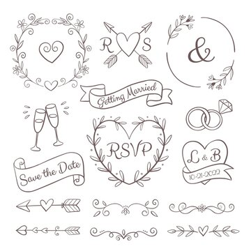 Hand Drawn Wedding Ornaments Collection_2
