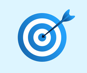 Business target and achievement. Target concept. Flat vector illustration template