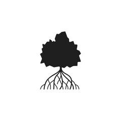 Mangrove tree icon logo vector design