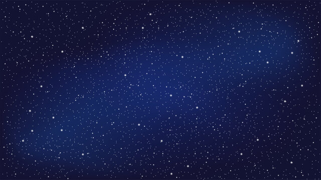 Night sky with stars. Vector illustration