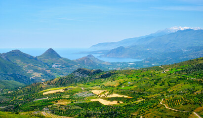 Fototapeta premium Aerial view of Crete island in Greece