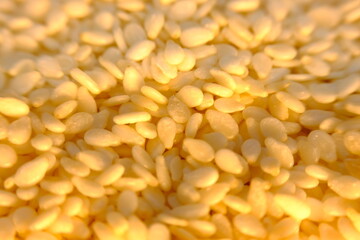 Close up White Sesame Seeds background and pattern, healthy food