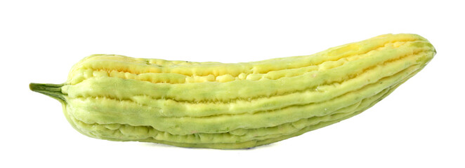 Bitter gourd (or) bitter melon isolated on white background.