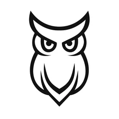 Wall murals Owl Cartoons owl logo design sillhouette vector