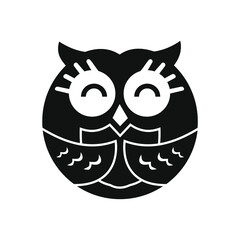 owl logo design sillhouette vector