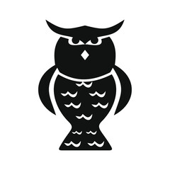 owl logo design sillhouette vector