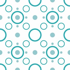 Raster geometric pattern. Ornament of blue big and small circle. Template for textiles, scrapbooking, wallpaper.