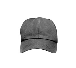 Blank black baseball cap isolated on  background , clipping path