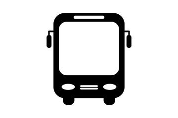 Bus icon on white background, School bus vector