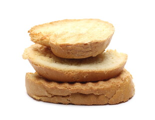 Fototapeta na wymiar Toast slices isolated on white background
