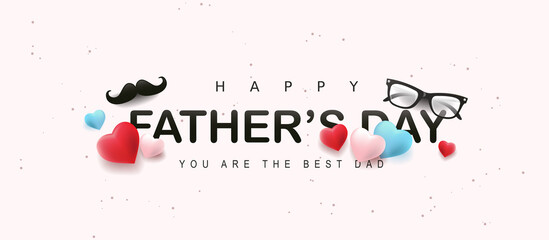 Naklejka na ściany i meble Happy fathers day greeting banner_6
