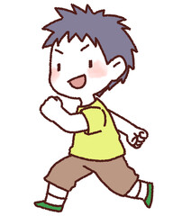 子供が元気に走っている様子