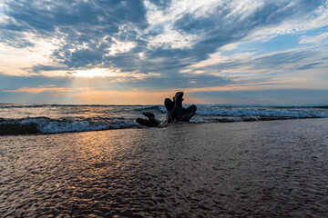 sunset on the beach