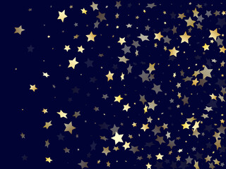 Gold gradient star dust sparkle vector background.