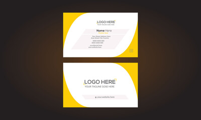orange and gray colored vector business card design