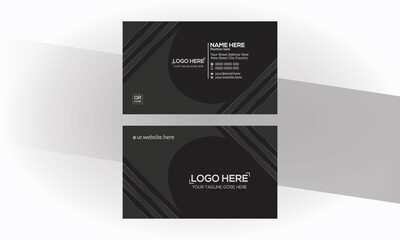 Fototapeta premium black colored vector business card design