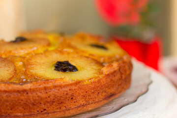 Pineapple pie on a plate