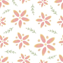 Fototapeta premium pattern of flowers on a white background