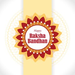 Vector illustration for Indian festival Raksha Bandhan means the thread of love bond.