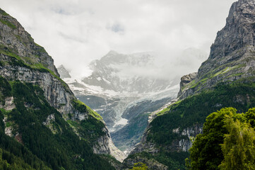 Grindelwald, Unterer Grindelwaldgletscher, Eiger, Eigernordwand, Schreckhorn, Alpen, fiescherhörner, finsteraarhorn, Berner Oberland, Bergdorf, Sommer, Schweiz
