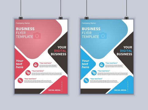 Modern business flyer vector template design. creative marketing agency flyer design. Brochure flyer template. 2 page flyer template 
