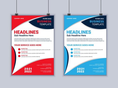 Modern business flyer vector template design. creative marketing agency flyer design. Brochure flyer template. 2 page flyer template 