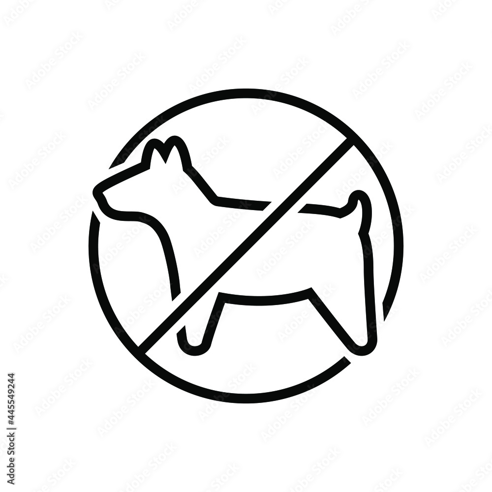 Sticker no pets allowed icon