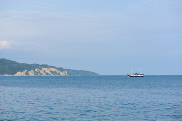 yacht in the sea