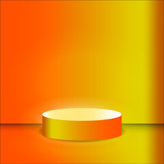 Gold gradation color display product illustration vector image
