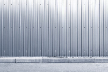 Gray metallic vertical material stylized wall background.