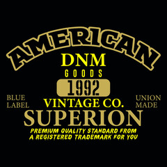 American dnm goods slogan t shirt design