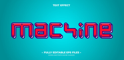 Machine text effect
